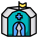 setting up mobile health camp